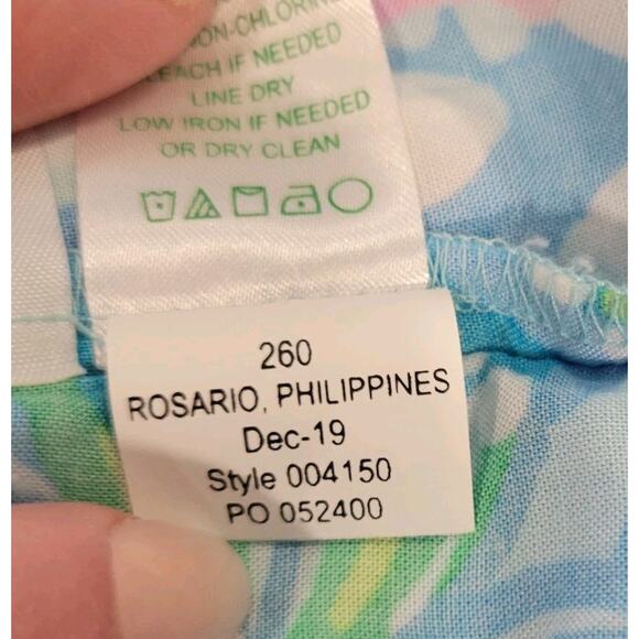 Lilly Pulitzer Dress W/ Bell Sleeves and Tassels Medium 004150 - Picture 6 of 10